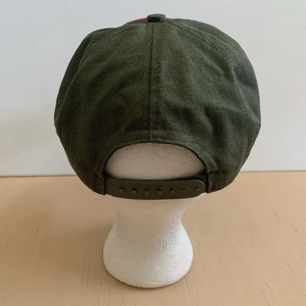 Boy Scout M/L Official Uniform Ball Cap Hat Green Red Adjustable Snapback USA